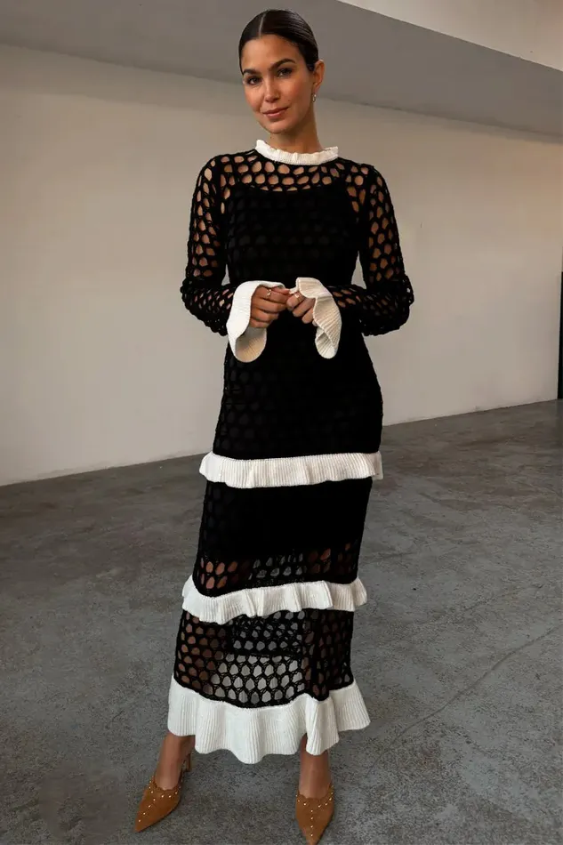 Never Fully Dressed Knitwear Mono Crochet Chloe Dress 8211 Women