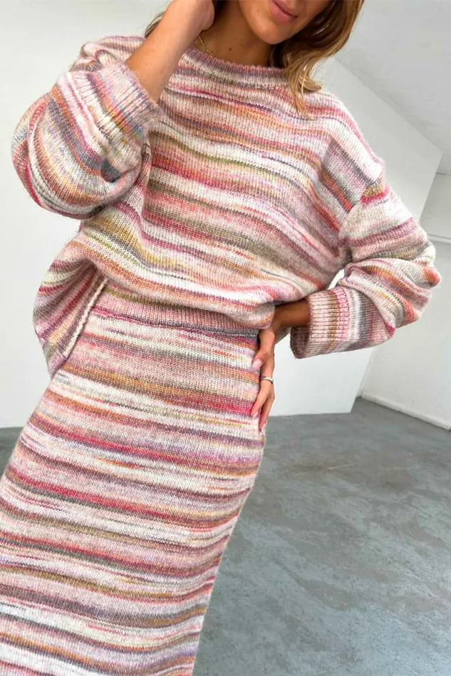 Never Fully Dressed Knitwear Multi Stripe Jumper 8211 Women