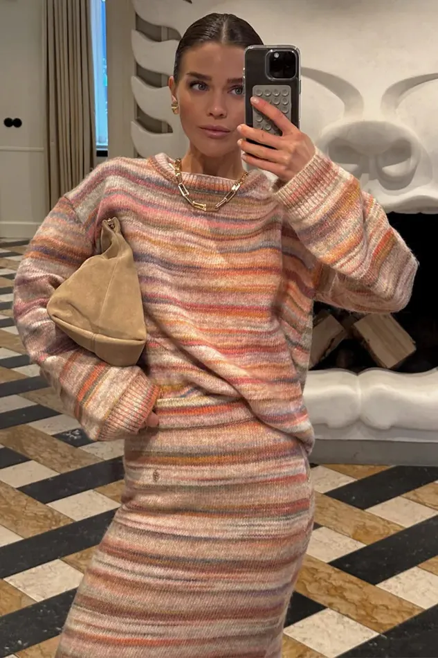 Never Fully Dressed Knitwear Multi Stripe Jumper 8211 Women