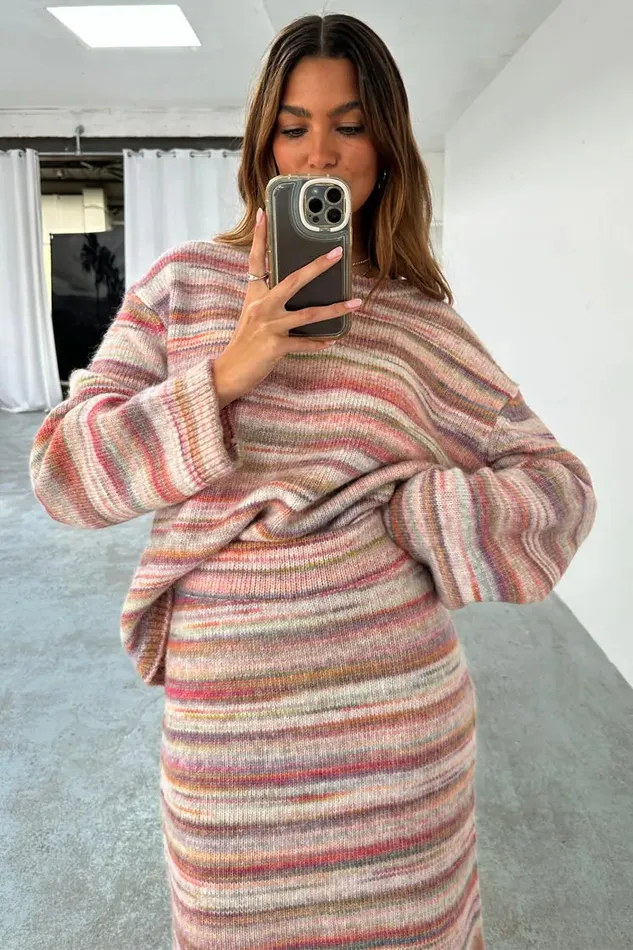 Never Fully Dressed Knitwear Multi Stripe Jumper 8211 Women