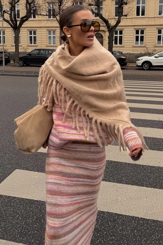 Never Fully Dressed Knitwear Multi Stripe Knit Skirt 8211 Women