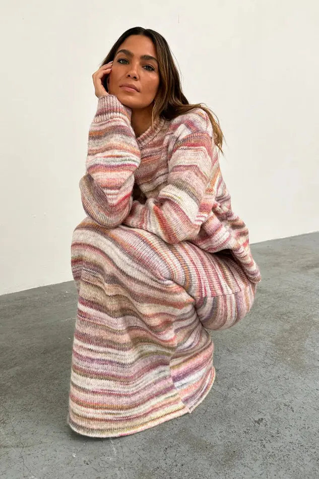 Never Fully Dressed Knitwear Multi Stripe Knit Skirt 8211 Women