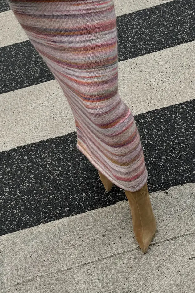 Never Fully Dressed Knitwear Multi Stripe Knit Skirt 8211 Women