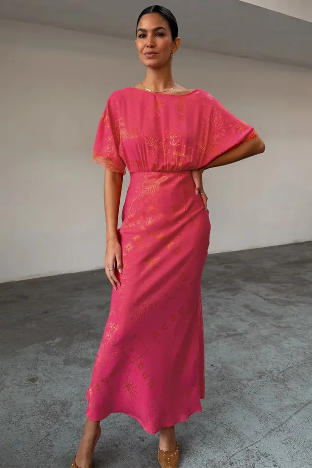 Never Fully Dressed Newness Pink Safari Thea Maxi Dress 8211 Women