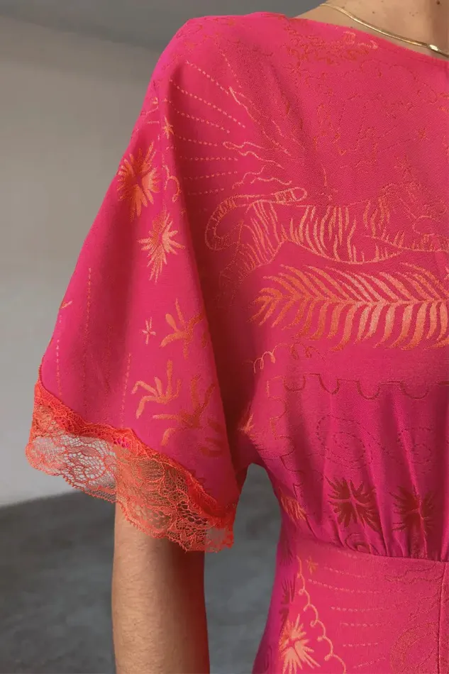 Never Fully Dressed Newness Pink Safari Thea Maxi Dress 8211 Women