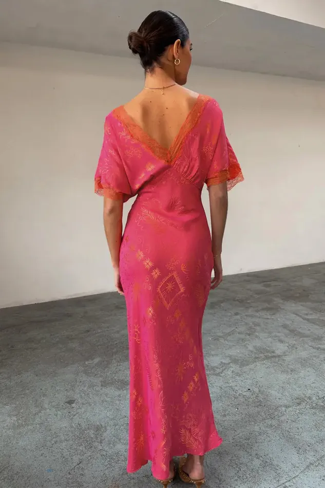 Never Fully Dressed Newness Pink Safari Thea Maxi Dress 8211 Women