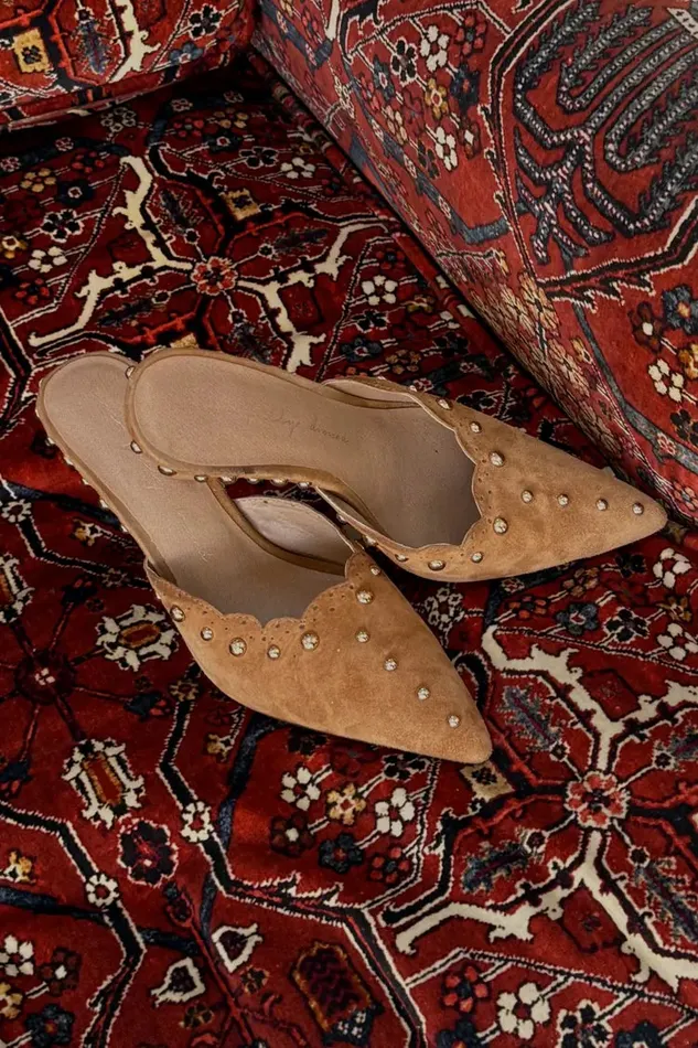 Never Fully Dressed Newness Suede Scallop City Mules 8211 Women