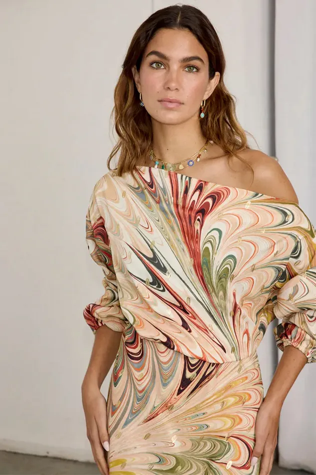 Never Fully Dressed Petite Multi Marble Tilly Dress Petite 8211 Women