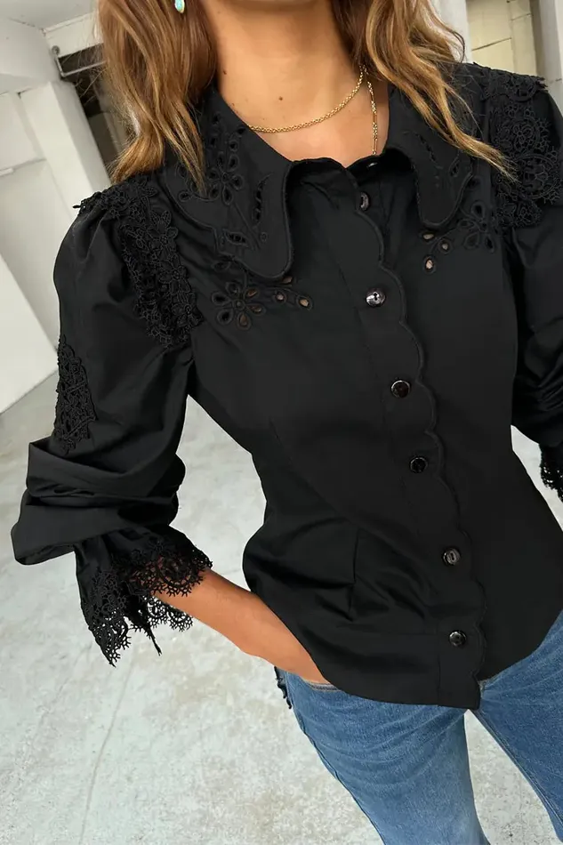 Never Fully Dressed Shirts Black Sicily Shirt 8211 Women