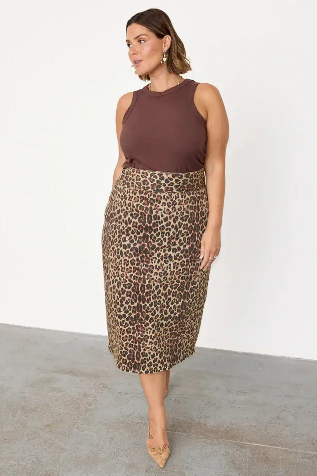 Never Fully Dressed Skirts Leopard Lucia Denim Jaspre Skirt 8211 Women