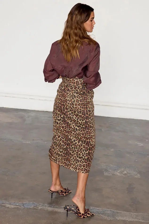 Never Fully Dressed Skirts Leopard Lucia Denim Jaspre Skirt 8211 Women