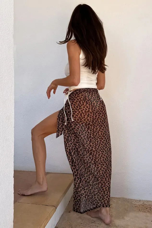Never Fully Dressed Skirts Leopard Sheer Jaspre Skirt 8211 Women