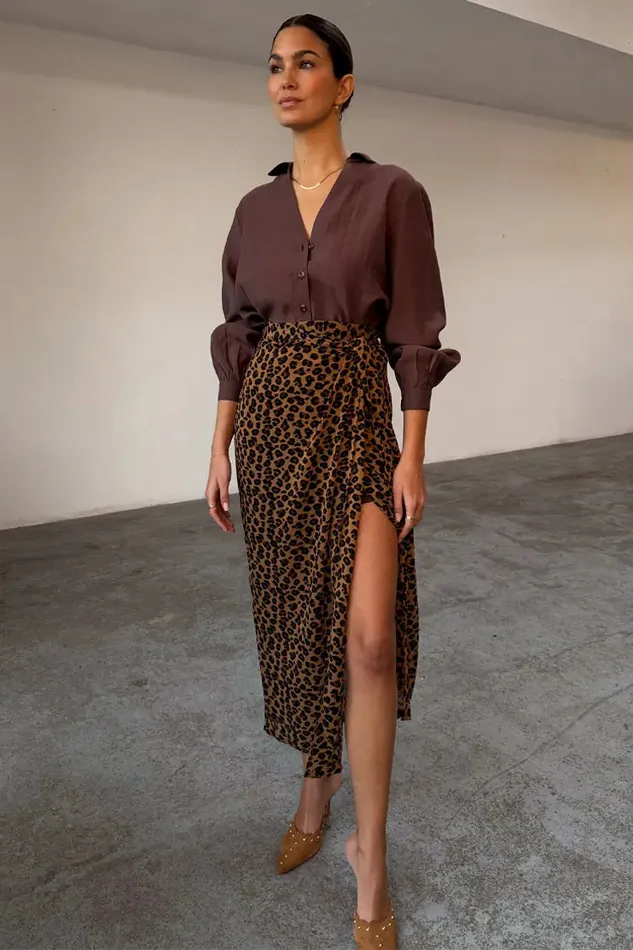 Never Fully Dressed Skirts Leopard Sheer Jaspre Skirt 8211 Women