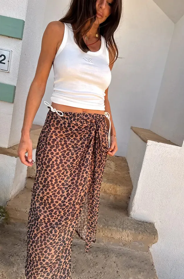 Never Fully Dressed Skirts Leopard Sheer Jaspre Skirt 8211 Women