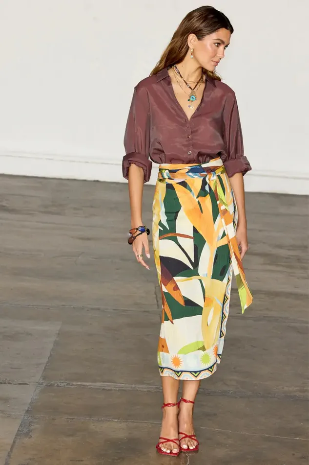 Never Fully Dressed Skirts Palm Leaf Jaspre Skirt 8211 Women