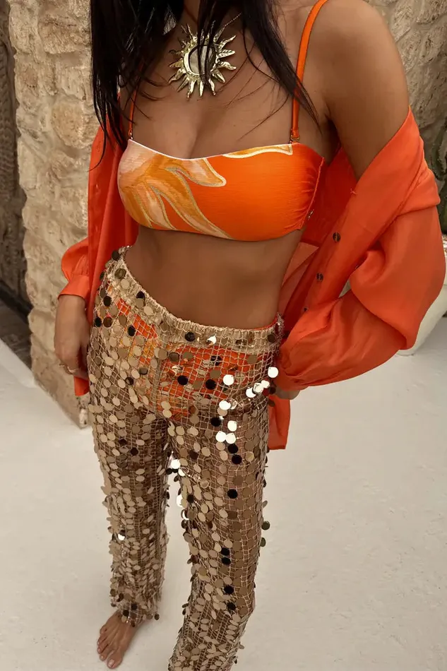 Never Fully Dressed Swim Orange Miley Shirt 8211 Women