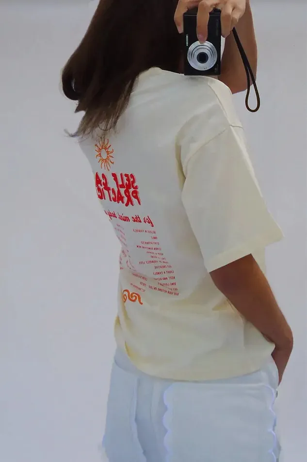 Never Fully Dressed Tops and TShirts Cream Mind Body And Soul TShirt 8211 Women