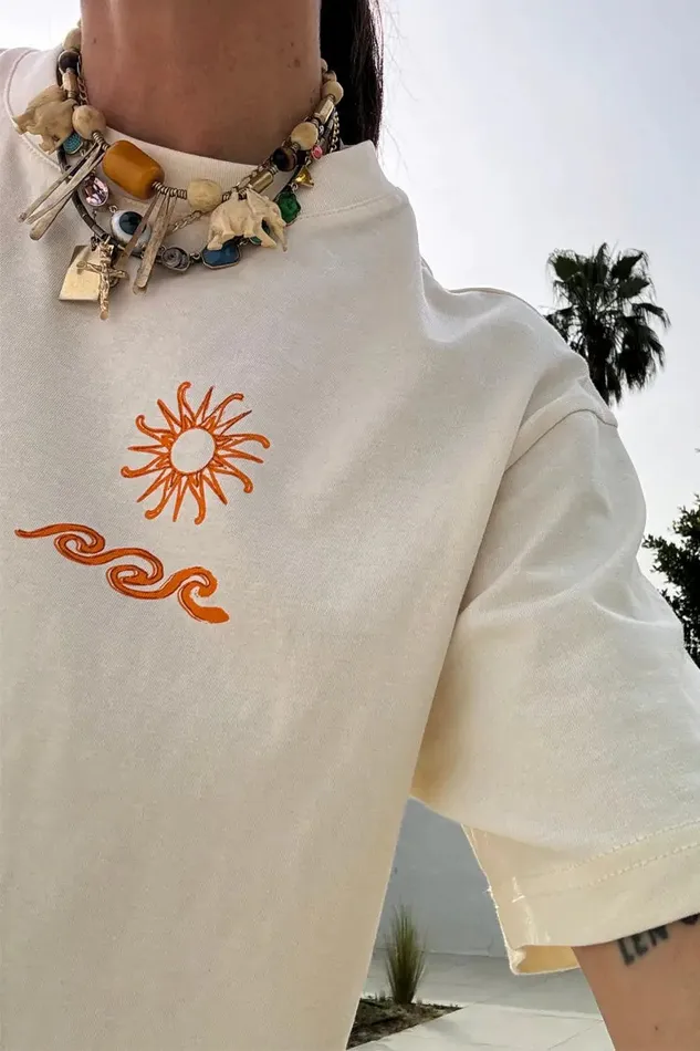 Never Fully Dressed Tops and TShirts Cream Mind Body And Soul TShirt 8211 Women