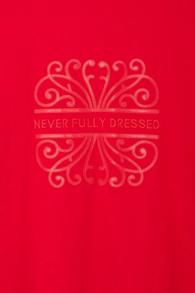 Never Fully Dressed Tops and TShirts Red NFD Tshirt 8211 Women