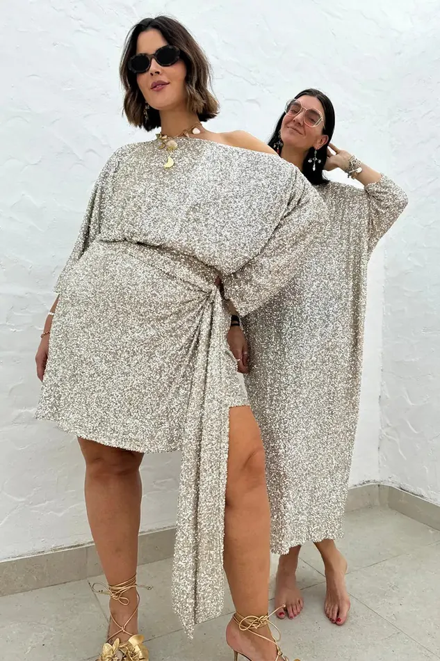 Never Fully Dressed Tops and TShirts Silver Sequin Tilly Top 8211 Women