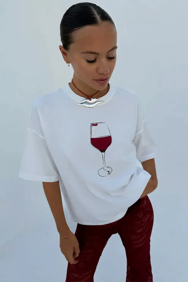 Never Fully Dressed Tops and TShirts Vino TShirt 8211 Women