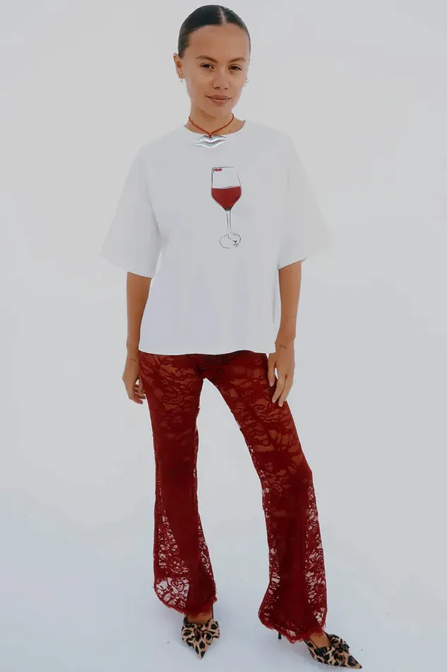 Never Fully Dressed Tops and TShirts Vino TShirt 8211 Women