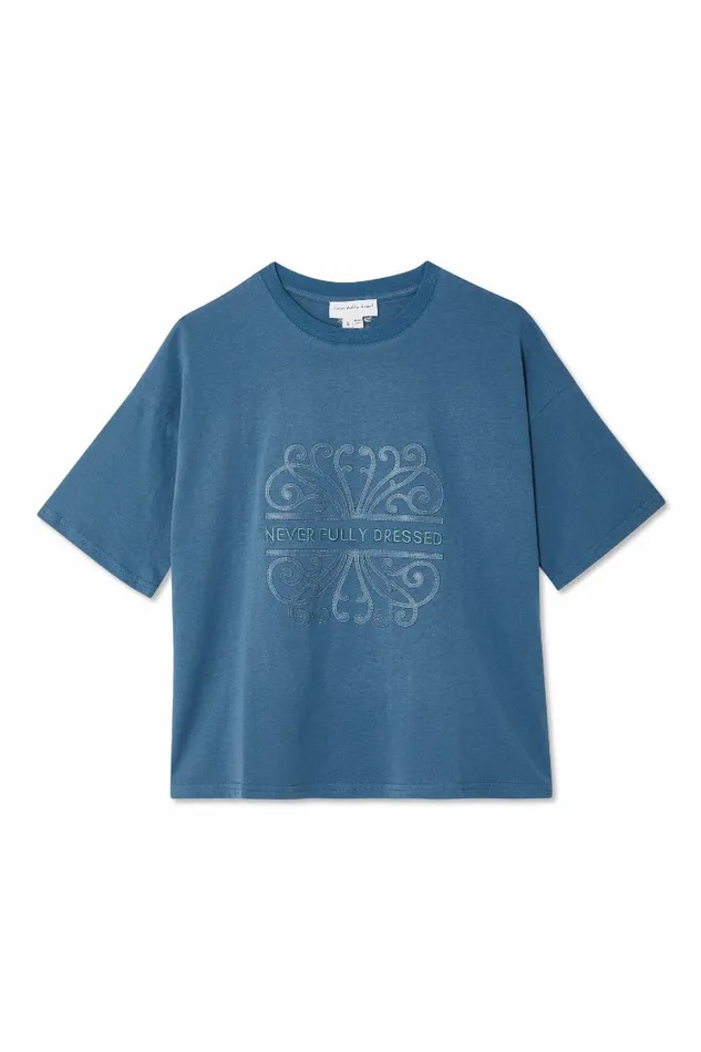 Never Fully Dressed Tops and TShirts Washed Blue NFD TShirt 8211 Women