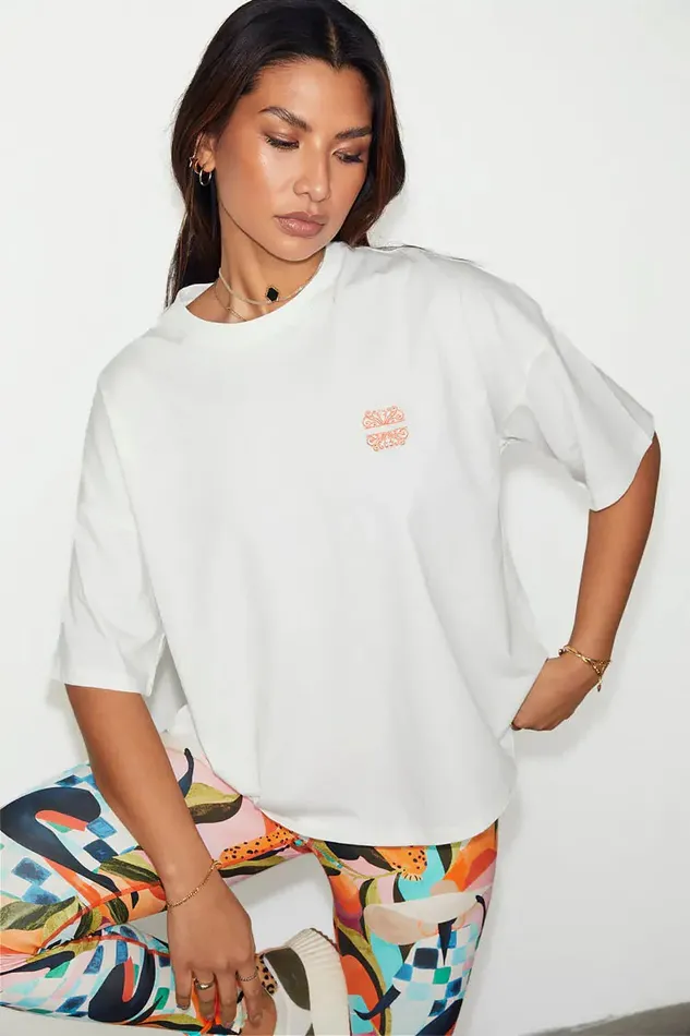 Never Fully Dressed Tops and TShirts White Logo Tshirt 8211 Women