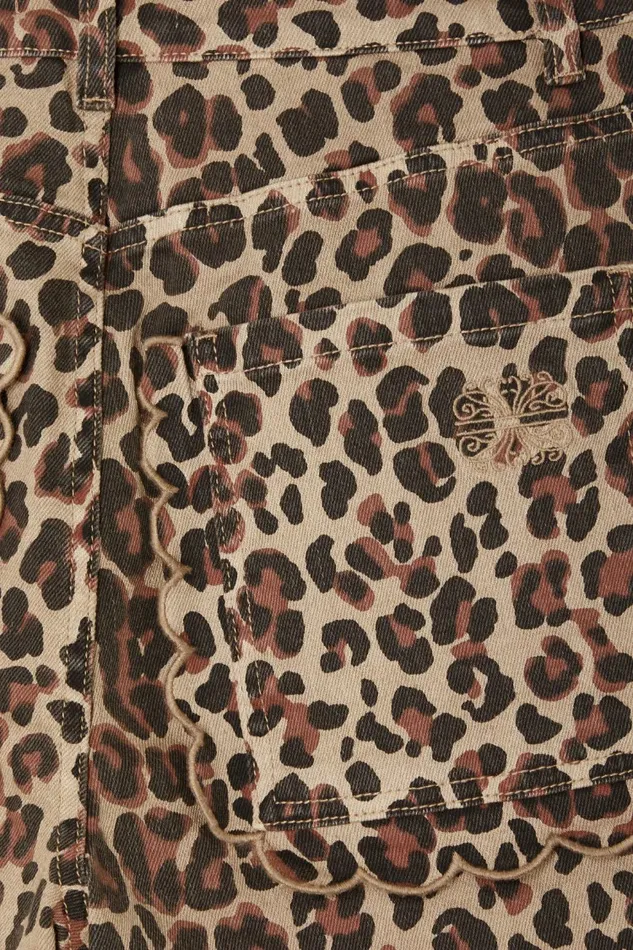 Never Fully Dressed Trousers and Shorts Leopard Lucia Scallop Pocket Long Shorts 8211 Women