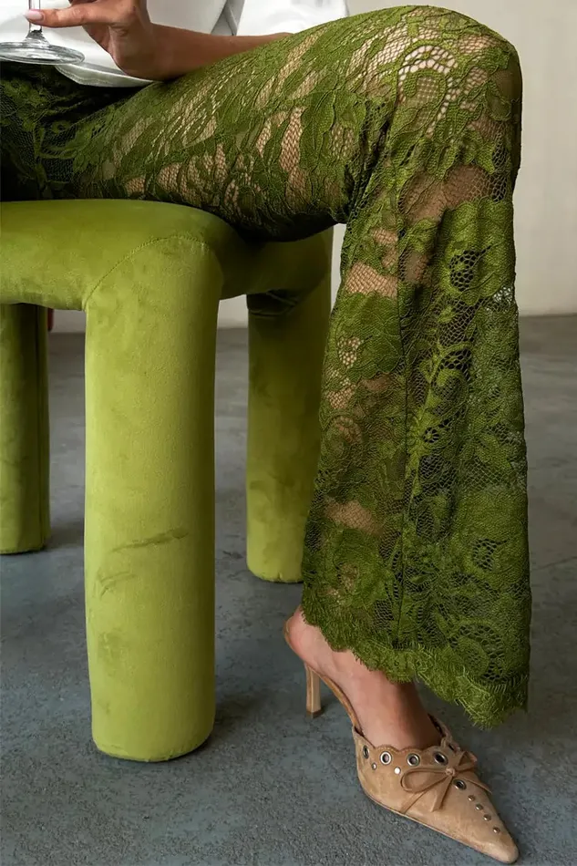 Never Fully Dressed Trousers and Shorts Olive Lace Diva Trousers Petite 8211 Women
