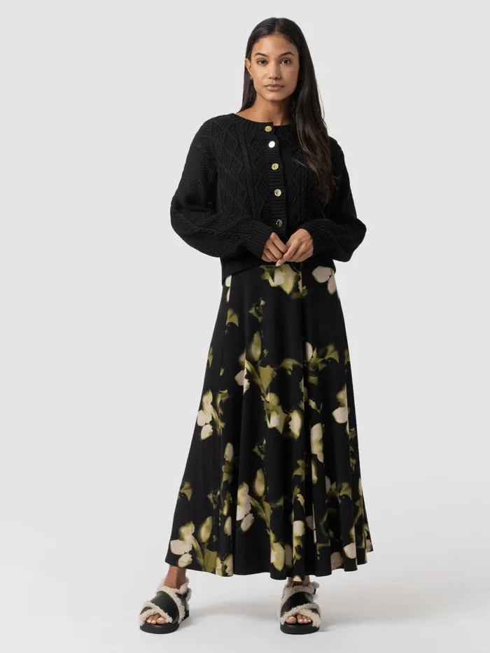 Nora ALine Skirt 8211 Green Aurora Green Aurora Women Saint And Sofia Skirts