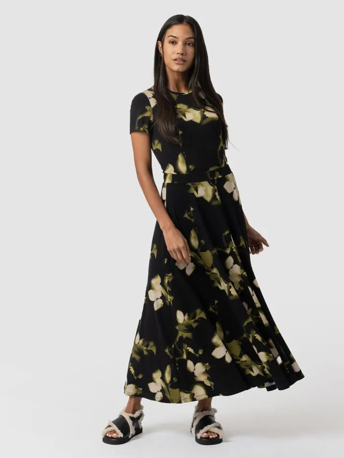 Nora ALine Skirt 8211 Green Aurora Green Aurora Women Saint And Sofia Skirts