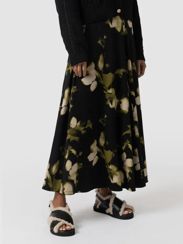 Nora ALine Skirt 8211 Green Aurora Green Aurora Women Saint And Sofia Skirts