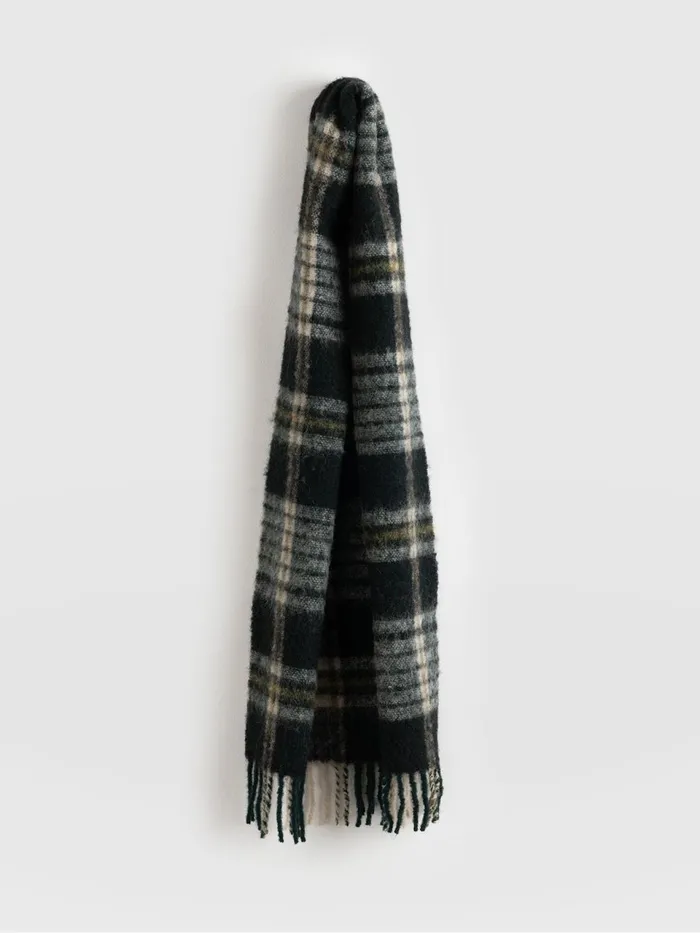Nora Check Scarf 8211 Green Green Women Saint And Sofia Scarves and Hats