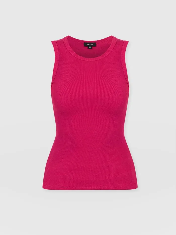 Nova Racer Vest 8211 Fuchsia Pink Fuchsia Pink Women Saint And Sofia TShirts and Tanks