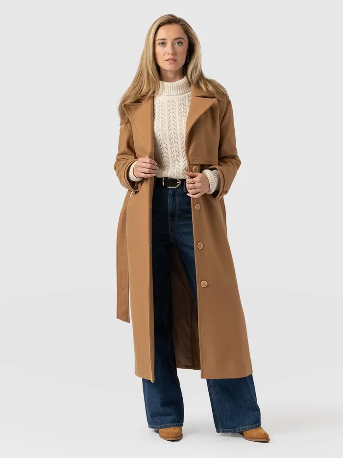 Odette Coat 8211 Camel Camel Women Saint And Sofia Coats and Jackets