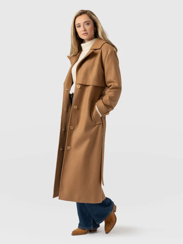 Odette Coat 8211 Camel Camel Women Saint And Sofia Coats and Jackets