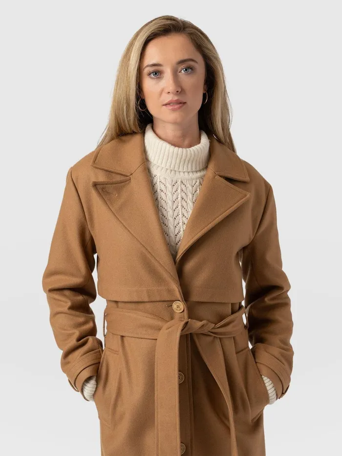 Odette Coat 8211 Camel Camel Women Saint And Sofia Coats and Jackets