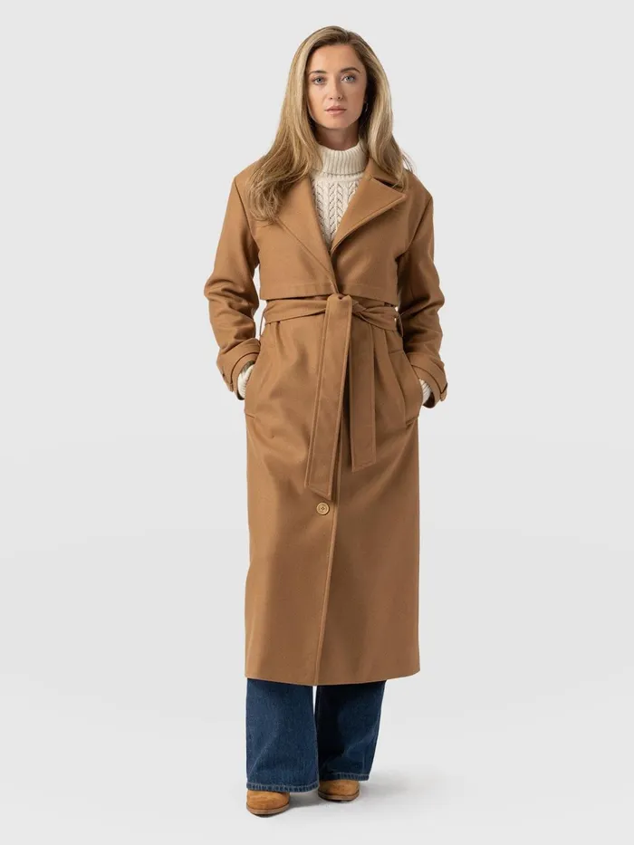 Odette Coat 8211 Camel Camel Women Saint And Sofia Coats and Jackets