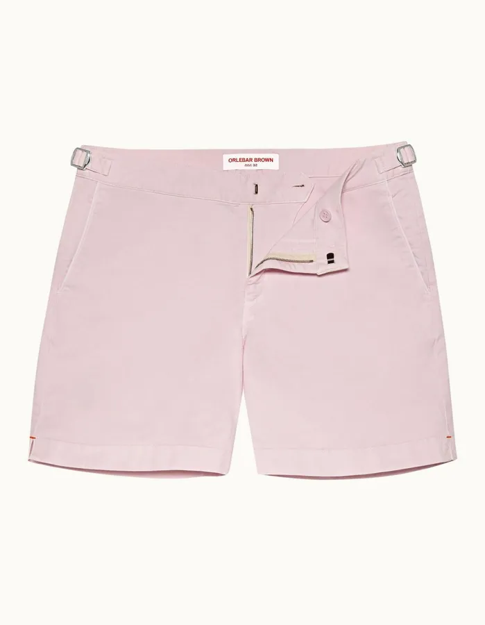 Orlebar Brown Day Shorts Men Bulldog Cotton Twill Conch Pink