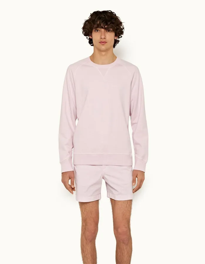 Orlebar Brown Day Shorts Men Bulldog Cotton Twill Conch Pink