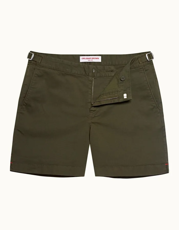 Orlebar Brown Day Shorts Men Bulldog Cotton Twill Palm