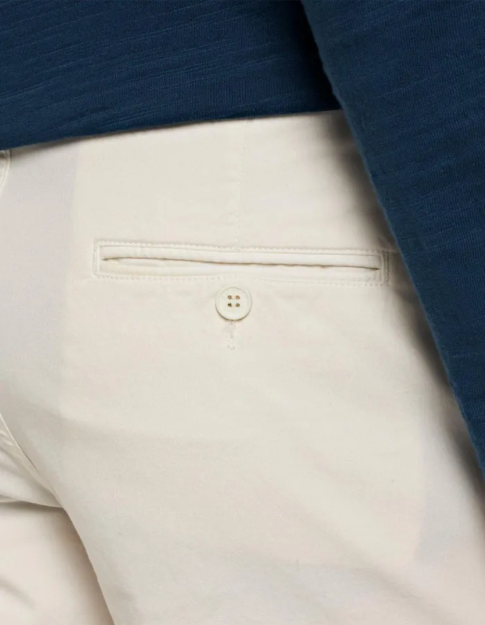 Orlebar Brown Day Shorts Men Bulldog Cotton Twill White Sand