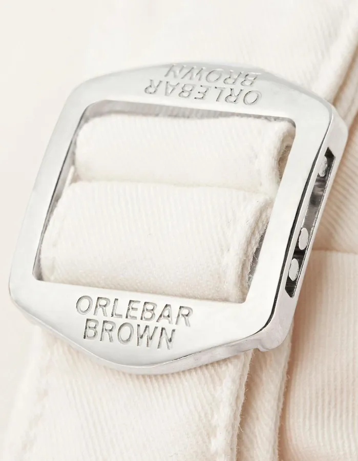 Orlebar Brown Day Shorts Men Bulldog Cotton Twill White Sand