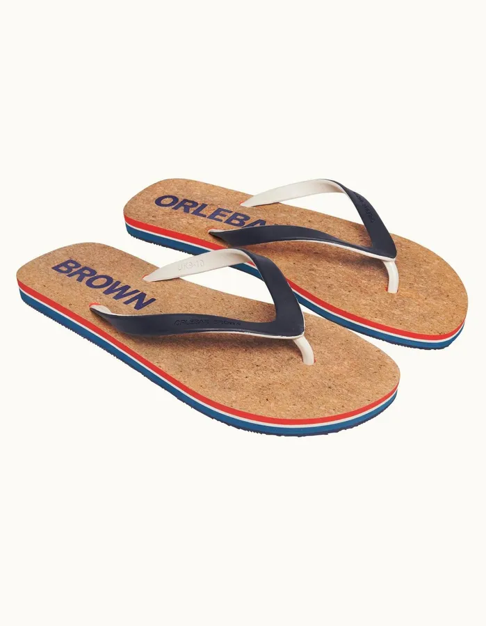 Orlebar Brown Footwear Men Haston Cork Navywhite Sand