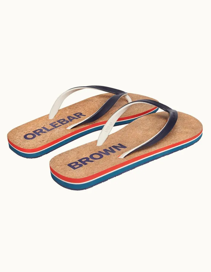 Orlebar Brown Footwear Men Haston Cork Navywhite Sand