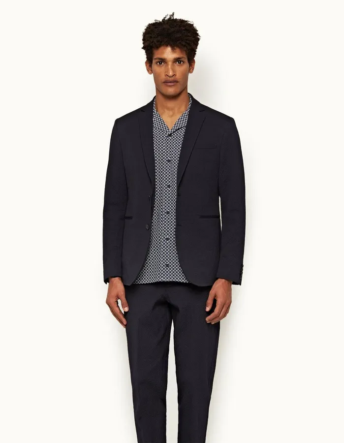 Orlebar Brown Jackets and Outerwear Men Ullock Seersucker Night Iris