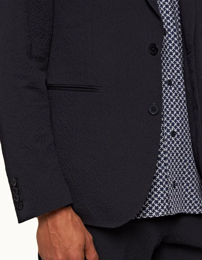 Orlebar Brown Jackets and Outerwear Men Ullock Seersucker Night Iris