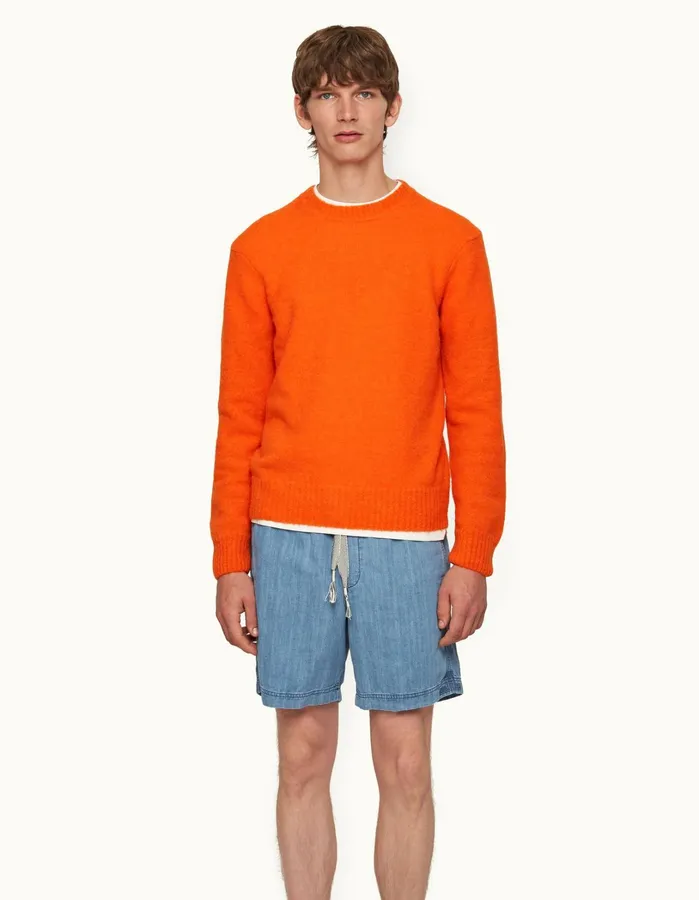 Orlebar Brown Knitwear Men Lorca Alpaca Merino Tiger Lily