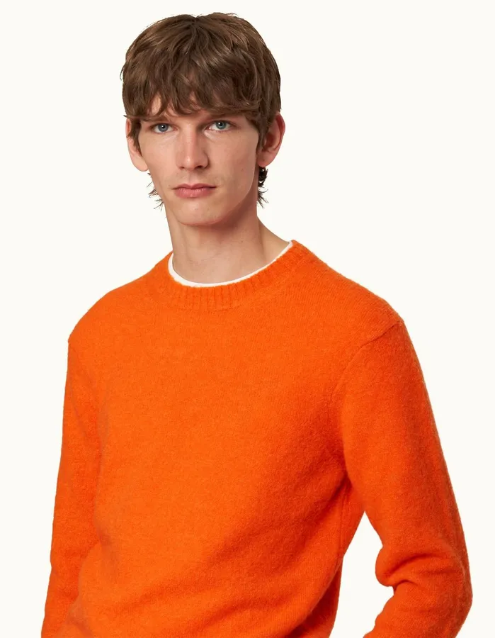 Orlebar Brown Knitwear Men Lorca Alpaca Merino Tiger Lily